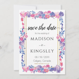 Invitation Sweet Spring Floral Abstrait Enregistrer la date C