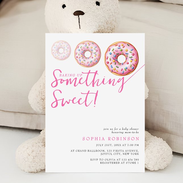 Invitation Sweet Sprinkle Donuts Moderne Baby shower fille (Créateur téléchargé)