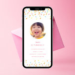 Invitation Sweet Sprinkle Kids Birthday Party Photo<br><div class="desc">A colorful sprinkle party invite inspired by cupcakes,  cake,  ice cream donuts and all sweet treats that's perfect for a kids birthday party.</div>