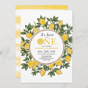 Invitation Sweet to Be One Summer Citrus citron 1er anniversa