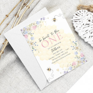 Invitation Sweet To Bee One Honey Girls Premier Anniversaire