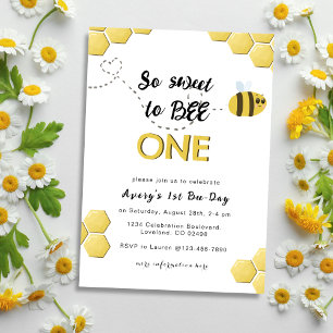 Invitation Sweet to Bee Un Anniversaire mignonne