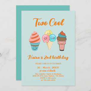 Invitation Sweet & Two Cool 2e anniversaire