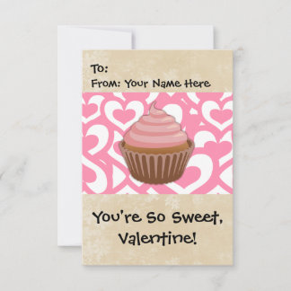 Invitation Sweet Valentine Cupcake