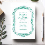 Invitation Sweet Whimsical manuscrit Mariage illustré<br><div class="desc">Sweet Whimsical manuscrit illustré Faire-part de mariage</div>