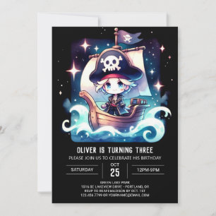 Invitation Sweet Whimsy Pirate anniversaire