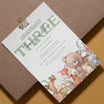 Invitation Sweet Woodland Animal Kids Birthday Party<br><div class="desc">Are you planning a special birthday celebration for your childs 3rd birthday? Celebrate your childs growing independence and love of animals with this adorable Sweet Woodland Animal young wild & three Birthday Invitation! Featuring a sweet and fun woodland animal design, this invitation will make your child’s birthday extra special. The...</div>