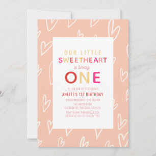 Invitation Sweetheart Pin Hearts Saint-Valentin 1er anniversa