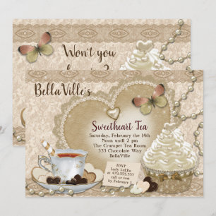 Invitation Sweetheart Valentine Tea Party