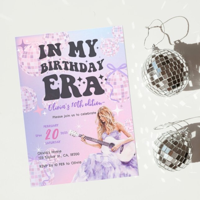 Invitation Swiftie inspiré Dans mon anniversaire anniversaire (Créateur téléchargé)