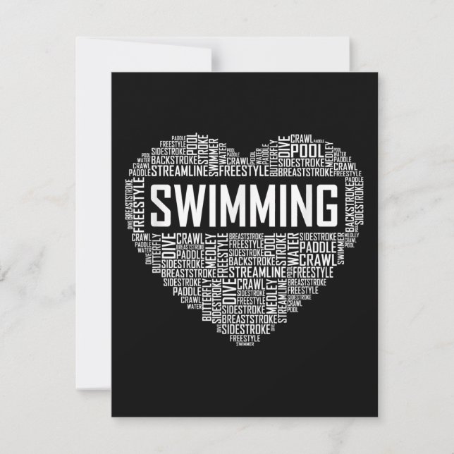 Invitation Swimming Heart Coach Swimmer Venin Swim Lover Toxi (Devant)