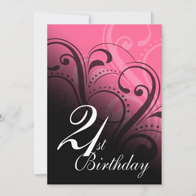 Invitation Swirl 21e anniversaire (Devant)