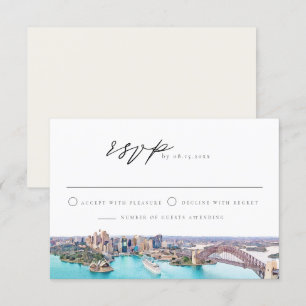 Invitation SYDNEY AUSTRALIA Skyline Destination RSVP