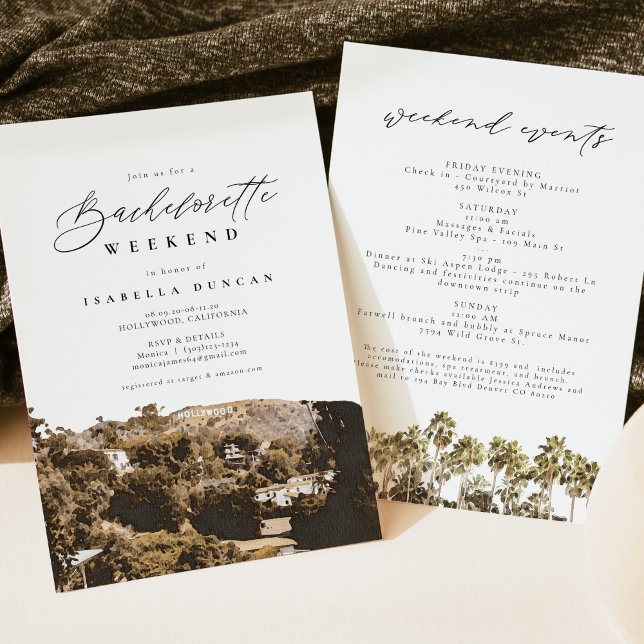 Invitation SYMBOLE AQUATIQUE Hollywood Californie Palmier (Créateur téléchargé)