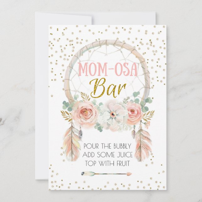 Invitation Symbole Boho Dream-attrcher Momosa Bar Sign 5x7" (Devant)