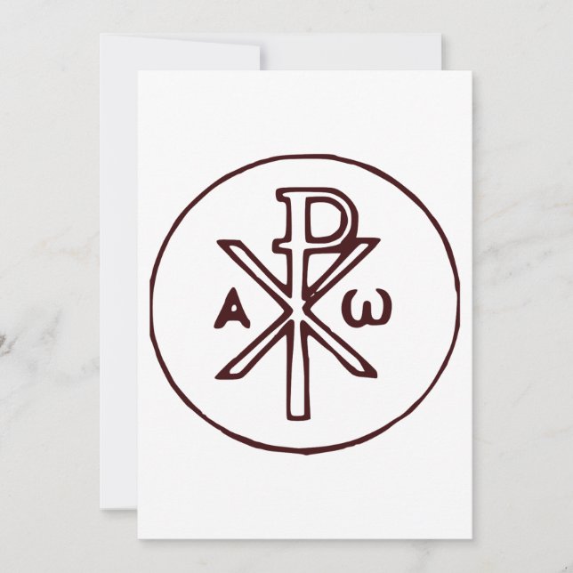 Invitation Symbole Christogram Chi-Rho (Devant)
