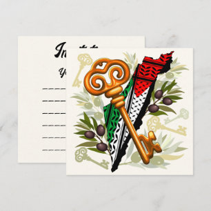 Invitation Symbole clé palestinien du droit au retour