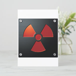 Invitation Symbole d'avertissement de radiation Panneau métal