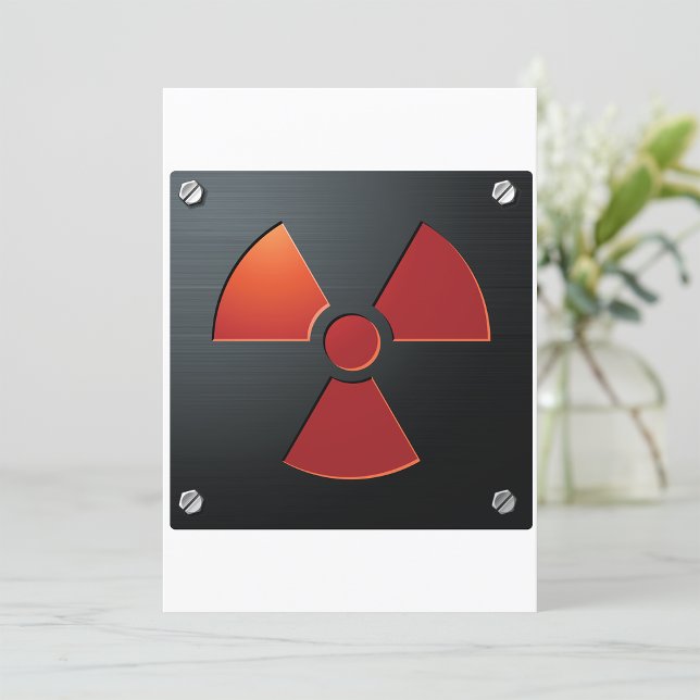 Invitation Symbole d'avertissement de radiation Panneau métal (Créateur téléchargé)
