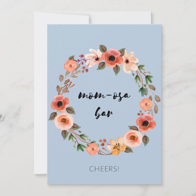 Invitation SYMBOLE DE Baby shower DE LA MÈRE-OSA (Devant)