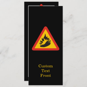 Invitation Symbole de danger de poivre chaud