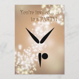 Invitation Symbole de gymnastique de gymnaste de culbuteur
