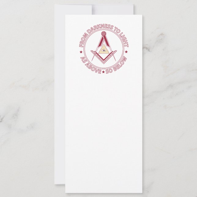 Invitation symbole de la franc-maçonnerie (Devant)