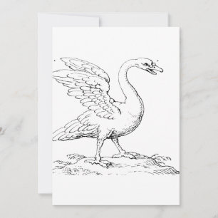 Invitation Symbole de l'amour et de la fidélité Swan Fine Art