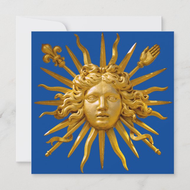 Invitation Symbole de Louis XIV le Roi Soleil (Devant)