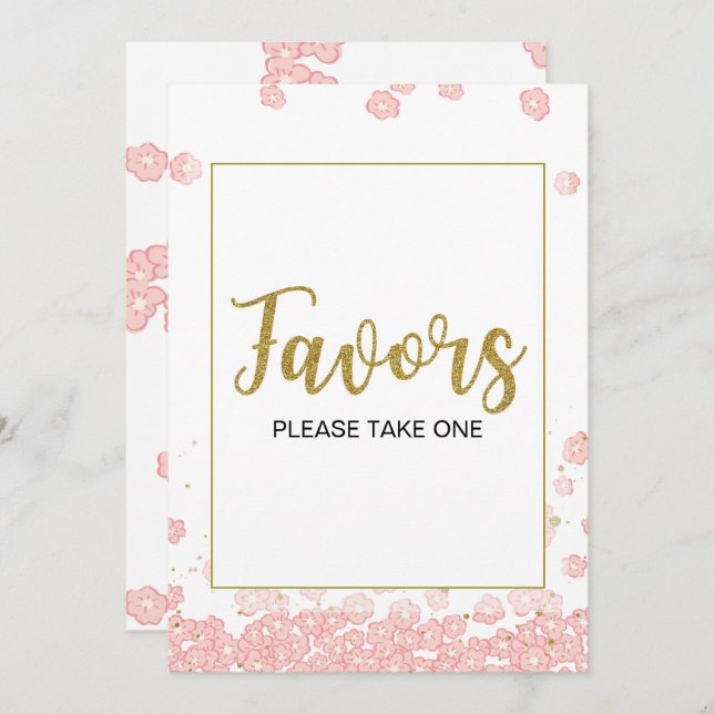 Invitation Symbole de préférence| Fête de l'mariée rose et or (Devant / Derrière)