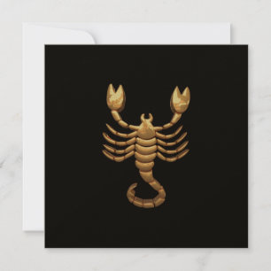 Invitation Symbole de scorpion or Tone Zodiac