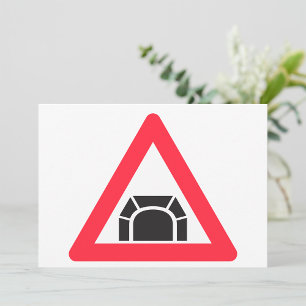 Invitation Symbole de trafic du panneau d'avertissement du tu