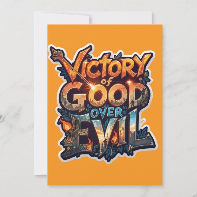 Invitation Symbole de triomphe Dussehra 2025 - Sticker découp (Devant)