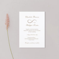 Symbole d'infini Elegant Gold White Grey Mariage