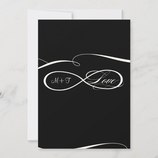 Invitation Symbole d'infini Signe Infinite Love Mariages Scro (Devant)