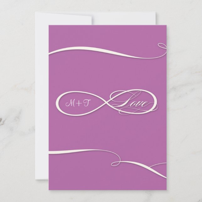 Invitation Symbole d'infini Signe Infinite Love Mariages Scro (Devant)