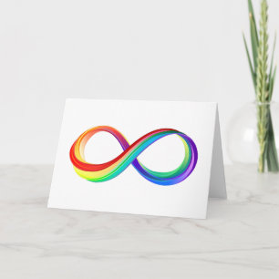 Invitation Symbole d'infinité arc-en-ciel stratifié