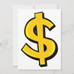 Invitation SYMBOLE Dollar Jaune