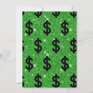 Invitation SYMBOLE Dollar Noir Argent Entrepreneur Wall Stree