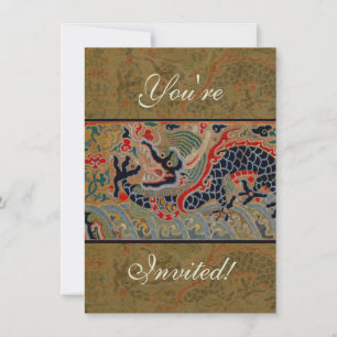 Invitation Symbole dragon chinois Antique asiatique