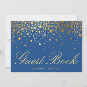 Invitation Symbole du livre d'or Faux Gold Foil Confetti