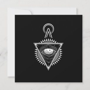 Invitation Symbole Illuminati Conspiration Masonic Triangle C