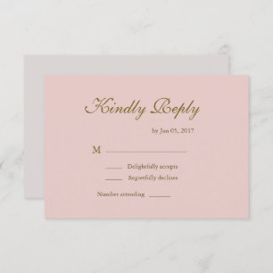 Invitation Symbole infini rose pâle minimaliste mariage RSVP