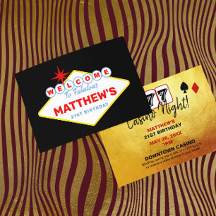 Invitation SYMBOLE Las Vegas Casino Soirée