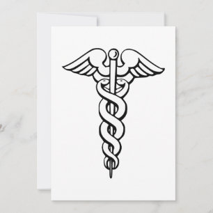 Invitation Symbole Médicale de Caduceus