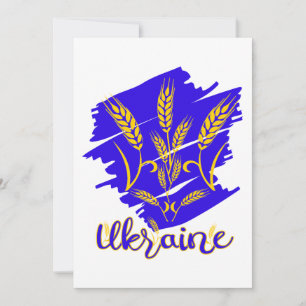 Invitation Symbole national ukrainien tryzub fait d'oreille d