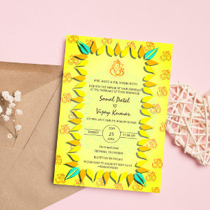 Invitation Symbole Om du logo du Mariage indien Ganesha