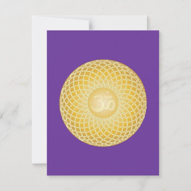 Invitation Symbole Om étonnant (Devant)