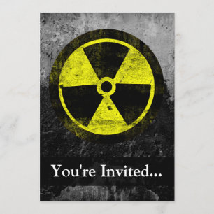 Invitation Symbole radioactif Grunge