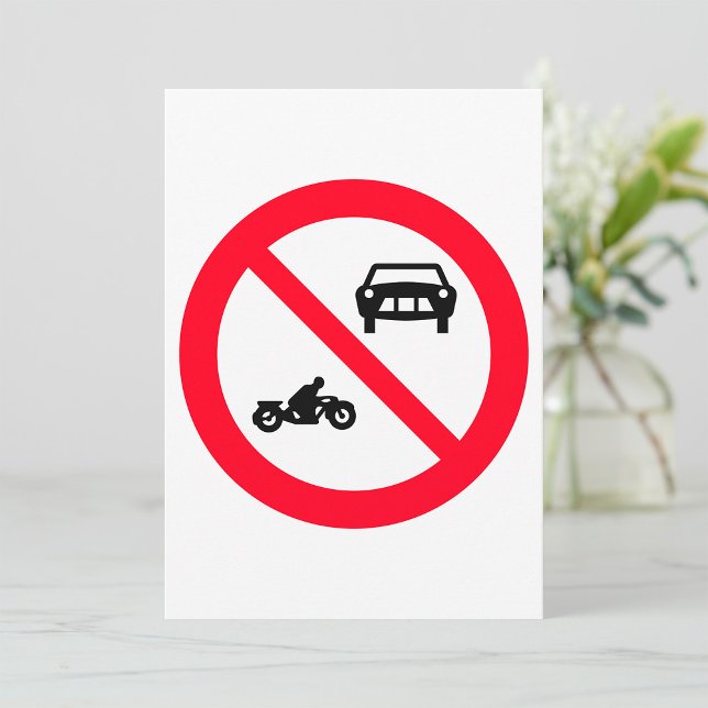 Invitation Symbole routier sans véhicules (Créateur téléchargé)